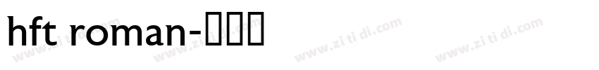 hft roman字体转换